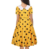 Women 1950s Polka Dot Cocktail Swing Dress Retro Audrey Hepburn Rockabilly Prom Dress