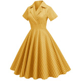 Women 1950s Vintage Cocktail Pin Up Dress 1940s Hepburn Plaid Classic Dresses