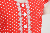 Women 1950s Vintage Cocktail Swing Dress Polka Dot Pink 1950s 1980s Rockabilly Prom Midi Dress