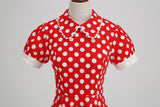 Women 1950s Vintage Polka Dot Rockabilly Swing Dress A-line Cocktail Tea Party Dresses