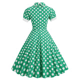 Women 1950s Vintage Polka Dot Rockabilly Swing Dress A-line Cocktail Tea Party Dresses