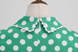 Women 1950s Vintage Polka Dot Rockabilly Swing Dress A-line Cocktail Tea Party Dresses