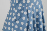 Women 1950s Vintage Polka Dot Rockabilly Swing Dress A-line Cocktail Tea Party Dresses