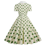 Women 50s Vintage Dresses Polka Dot Dress Audrey Hepburn Style Cocktail Swing Dress