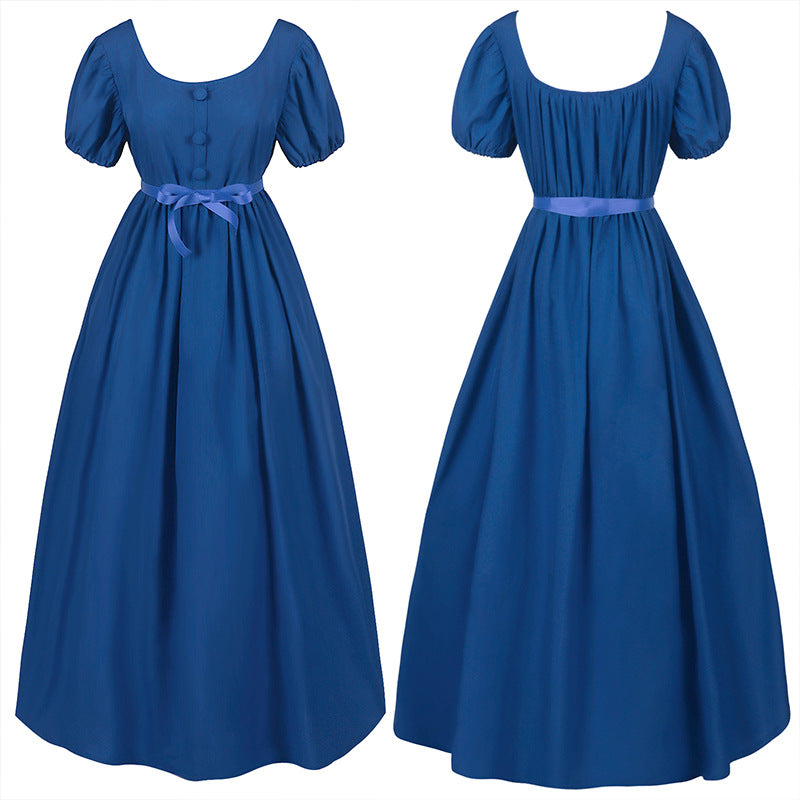 Women 60s Gothic Medieval Vintage Party Swing Dresses A-Line Dress