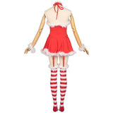 Women Christmas Bunny Girl Lingerie Set 6 Piece Sexy Santa Babydoll Red Chemise