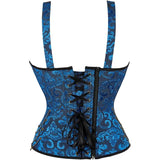 Women Corset Dress Steampunk Top Skirt Set Plus Size Lace up Gothic Medieval Renaissance