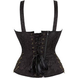 Women Corset Dress Steampunk Top Skirt Set Plus Size Lace up Gothic Medieval Renaissance
