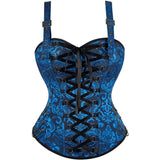 Women Corset Dress Steampunk Top Skirt Set Plus Size Lace up Gothic Medieval Renaissance
