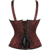 Women Corset Dress Steampunk Top Skirt Set Plus Size Lace up Gothic Medieval Renaissance