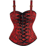Women Corset Dress Steampunk Top Skirt Set Plus Size Lace up Gothic Medieval Renaissance