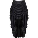 Women Corset Strap Dress Top Skirt Set Plus Size Bustier Lace up Gothic Basques Medieval