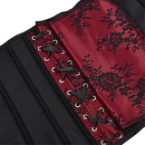 Women Corset Top with Lace Sleeve Bustier Waist Cincher Costume Tops