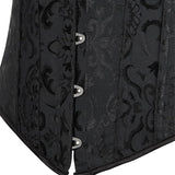 Women Corset Top with Lace Sleeve Bustier Waist Cincher Costume Tops