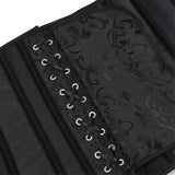 Women Corset Top with Lace Sleeve Bustier Waist Cincher Costume Tops