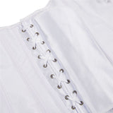 Women Corset Top with Lace Sleeve Lace Up Sexy Bustier Costume Tops