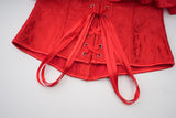 Women Corset Top with Lace Sleeve Sexy Bustier Lingerie Waist Cincher Costume Tops