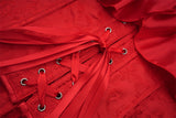 Women Corset Top with Lace Sleeve Sexy Bustier Lingerie Waist Cincher Costume Tops