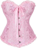 Women Corsets Top Skirt Set Dress Bustier Floral Plus Size Princess Costume