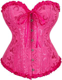 Women Corsets Top Skirt Set Dress Bustier Floral Plus Size Princess Costume