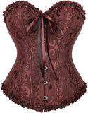 Women Corsets Top Skirt Set Dress Bustier Floral Plus Size Princess Costume