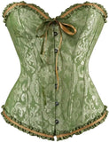 Women Corsets Top Skirt Set Dress Bustier Floral Plus Size Princess Costume