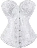 Women Corsets Top Skirt Set Dress Bustier Floral Plus Size Princess Costume
