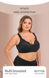 Women Full-Freedom Comfort Front Closure Bra Wireless with Hook and Eye