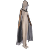 Women Ghost Tulle Cape Haunted Hooded Cloak Bride Vampire Cosplay Costume For Halloween