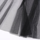 Women Ghost Tulle Cape Haunted Hooded Cloak Bride Vampire Cosplay Costume For Halloween