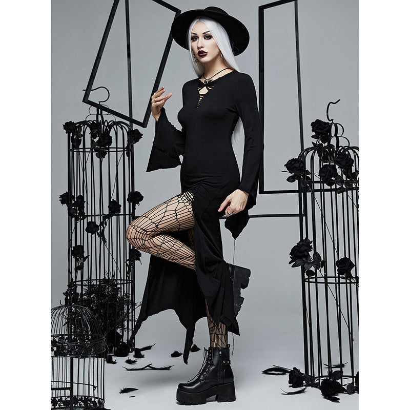 Womens Gothic Corset Dress Vintage Velvet Fairy Lolita Punk Grunge Lace Goth Witch Vampire Cosplay Dress