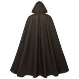 Women Men Hooded Cloak Medieval Renaissance Costume with Hood Cape Halloween Dress Up