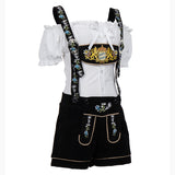 Women Oktoberfest Maid Outfits German Dirndl Shorts Bavarian Beer Lederhosen Costume