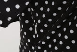 Women Party Casual Polka Dot Print Short Sleeve 1950s Party Prom Dress