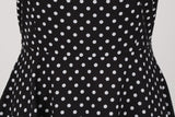 Women Party Casual Polka Dot Print Short Sleeve 1950s Party Prom Dress