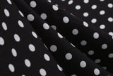 Women Party Casual Polka Dot Print Short Sleeve 1950s Party Prom Dress