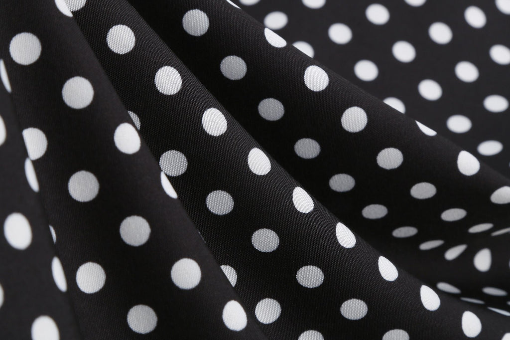 Women Pink Vintage Polka Dot 1950s Rockabilly Audrey Dress Floral Cocktail Swing Dress