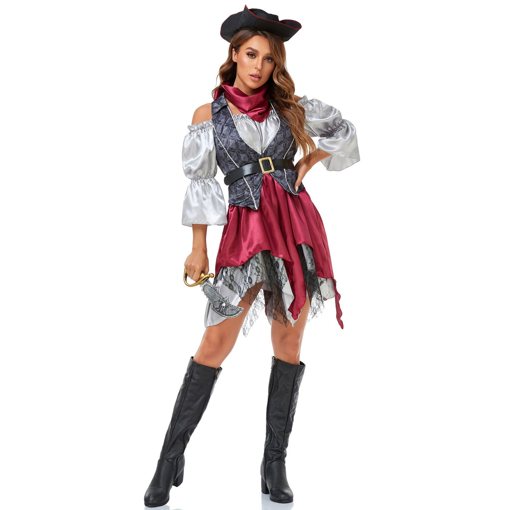 Women Pirate Costume Adult Pirate Captain Outfits Fancy Dress