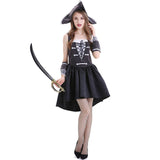 Women Pirate Costume Medieval Renaissance Pirate Role Play Dress Up Set