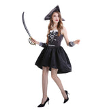 Women Pirate Costume Medieval Renaissance Pirate Role Play Dress Up Set