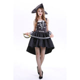 Women Pirate Costume Medieval Renaissance Pirate Role Play Dress Up Set