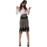 Women Pirate Costume Medieval irregular Pirates Dress Halloween Cosplay Fancy Outfit