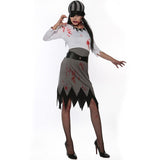 Women Pirate Costume Medieval irregular Pirates Dress Halloween Cosplay Fancy Outfit