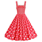 Women Polka Dot Pink 1950s Party Swing Dress 50's 60's Prom Dress Rockabilly Dresses