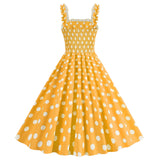 Women Polka Dot Pink 1950s Party Swing Dress 50's 60's Prom Dress Rockabilly Dresses