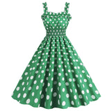 Women Polka Dot Pink 1950s Party Swing Dress 50's 60's Prom Dress Rockabilly Dresses