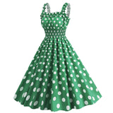 Women Polka Dot Pink 1950s Party Swing Dress 50's 60's Prom Dress Rockabilly Dresses