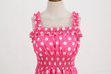 Women Polka Dot Pink 1950s Party Swing Dress 50's 60's Prom Dress Rockabilly Dresses