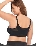 Women Plus Size Front Closure Posture Bra with Adjustable Straps Wirefree