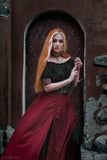 Women Renaissance Off Shoulder Blouse Smocked Waist Pirate Shirt Peplum Tops